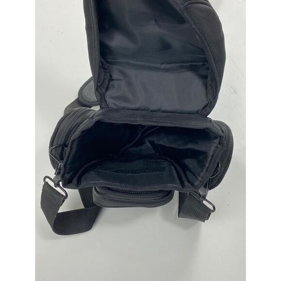 Padded Camera Holster Black Shoulder Crossbody Bag 8in L x 5in W x 9in H S1341 - Picture 3 of 5